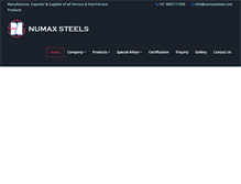 Tablet Screenshot of numaxsteels.com